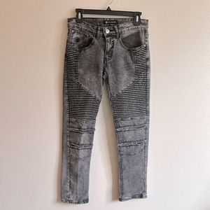 EUC Rocawear Grey Distressed Skinny Flex Men's Denim Jeans ...Size: 30W...30L...